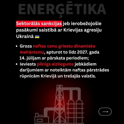 ES sankciju 21. kārta pret Krieviju - 2. daļa