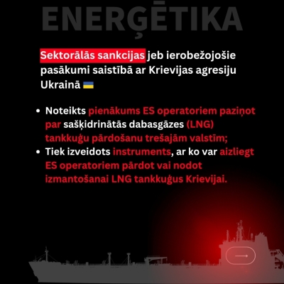 ES sankciju 21. kārta pret Krieviju - 3. daļa