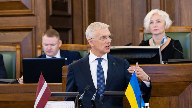 Krišjānis Kariņš Saeimas ārpolitikas debatēs