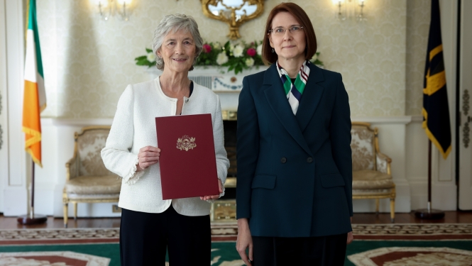 Agnese Saliņa pie Īrijas prezidentes