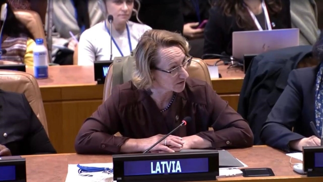 Dace Melbārde at UN Side-event