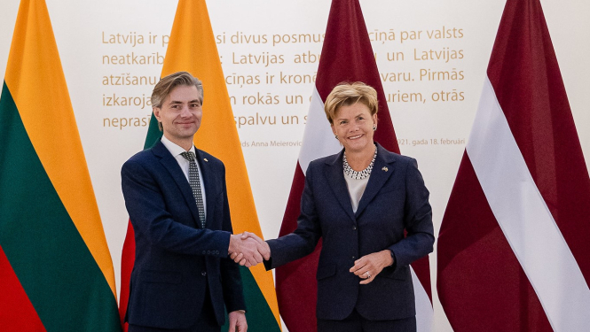 B.Bražes un Lietuvas ārlietu ministra tikšanās 09.01.2025.