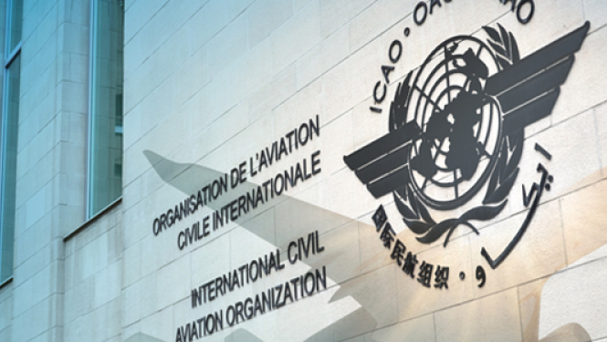 Starptautiskās Civilās aviācijas organizācijas (ICAO) logo