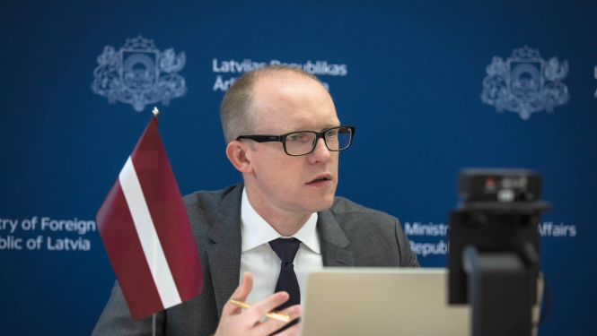 Latvijas Ārlietu ministrijas valsts sekretārs Andris Pelšs piedalījās ārkārtas Eiropas Drošības un sadarbības organizācijas (EDSO) Pastāvīgās padomes sanāksmē