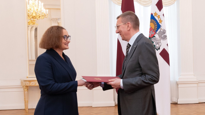 Akreditācijas vēstuli saņem Latvijas vēstniece Apvienotajos Arābu Emirātos Dana Goldfinča