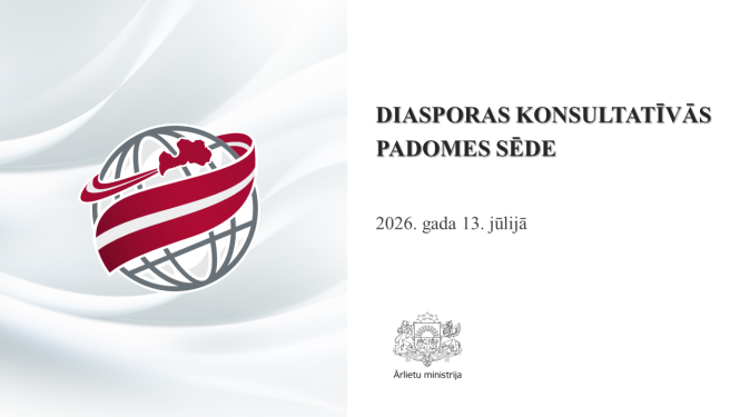 Diasporas konsultatīvās padomes sēdes plakāts