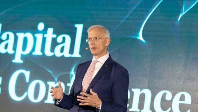 Ārlietu ministrs Krišjānis Kariņš atklāj starptautisko konferenci “Baltic Capital Markets Conference”