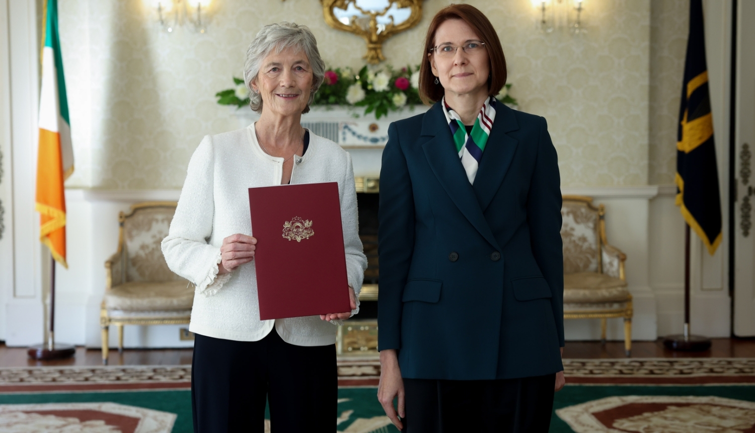 Agnese Saliņa pie Īrijas prezidentes