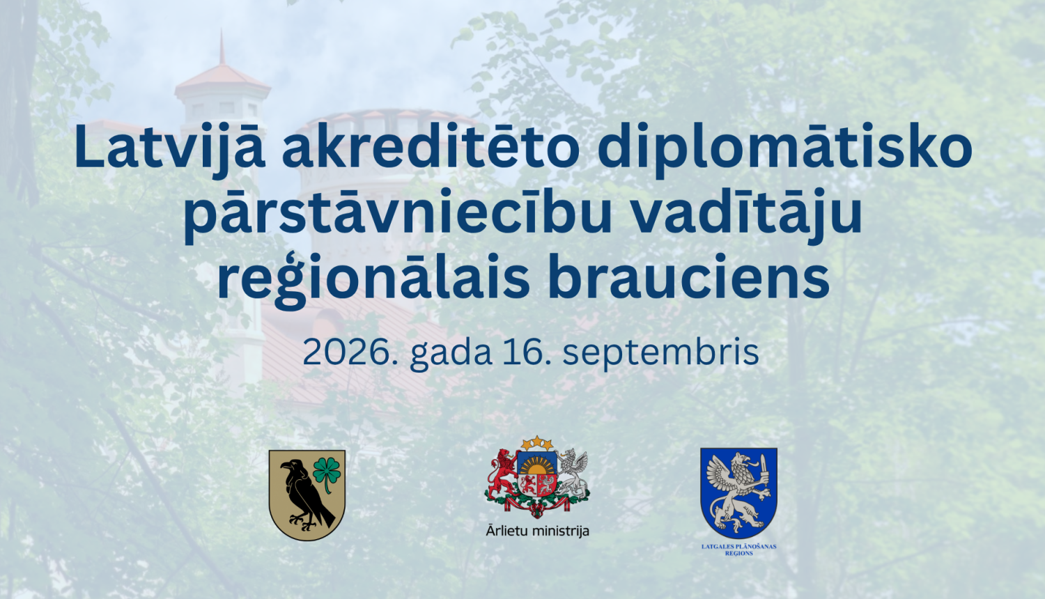 Reģionālais brauciens baneris 2026 LV