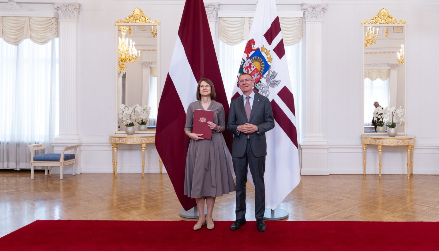 Vēstniece Agnese Saliņa un Valsts prezidents Edgars Rinkēvičs