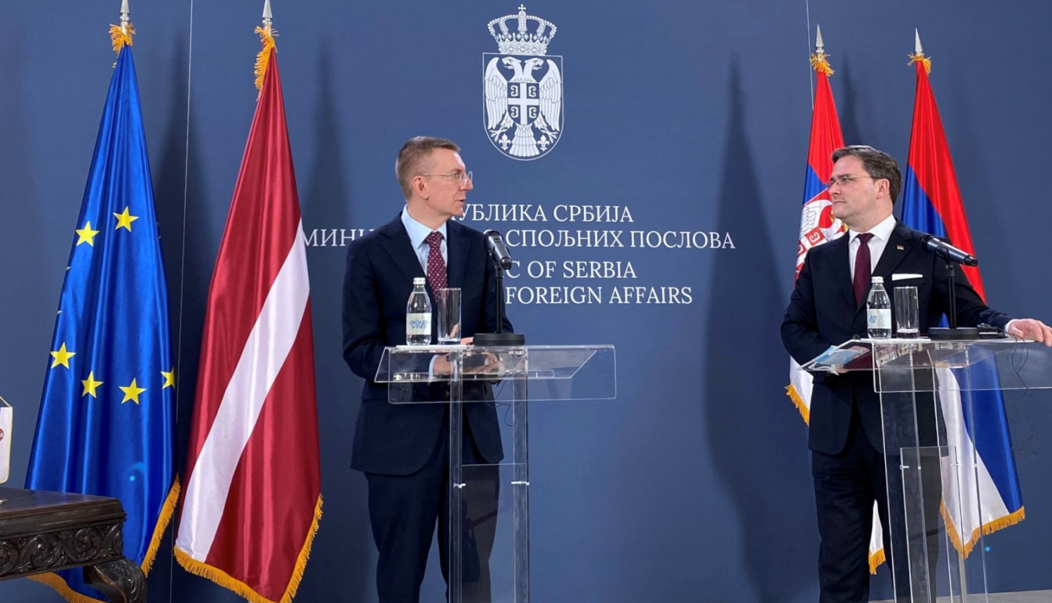 Edgars Rinkēvičs darba vizītē apmeklē Serbijas galvaspilsētu Belgradu