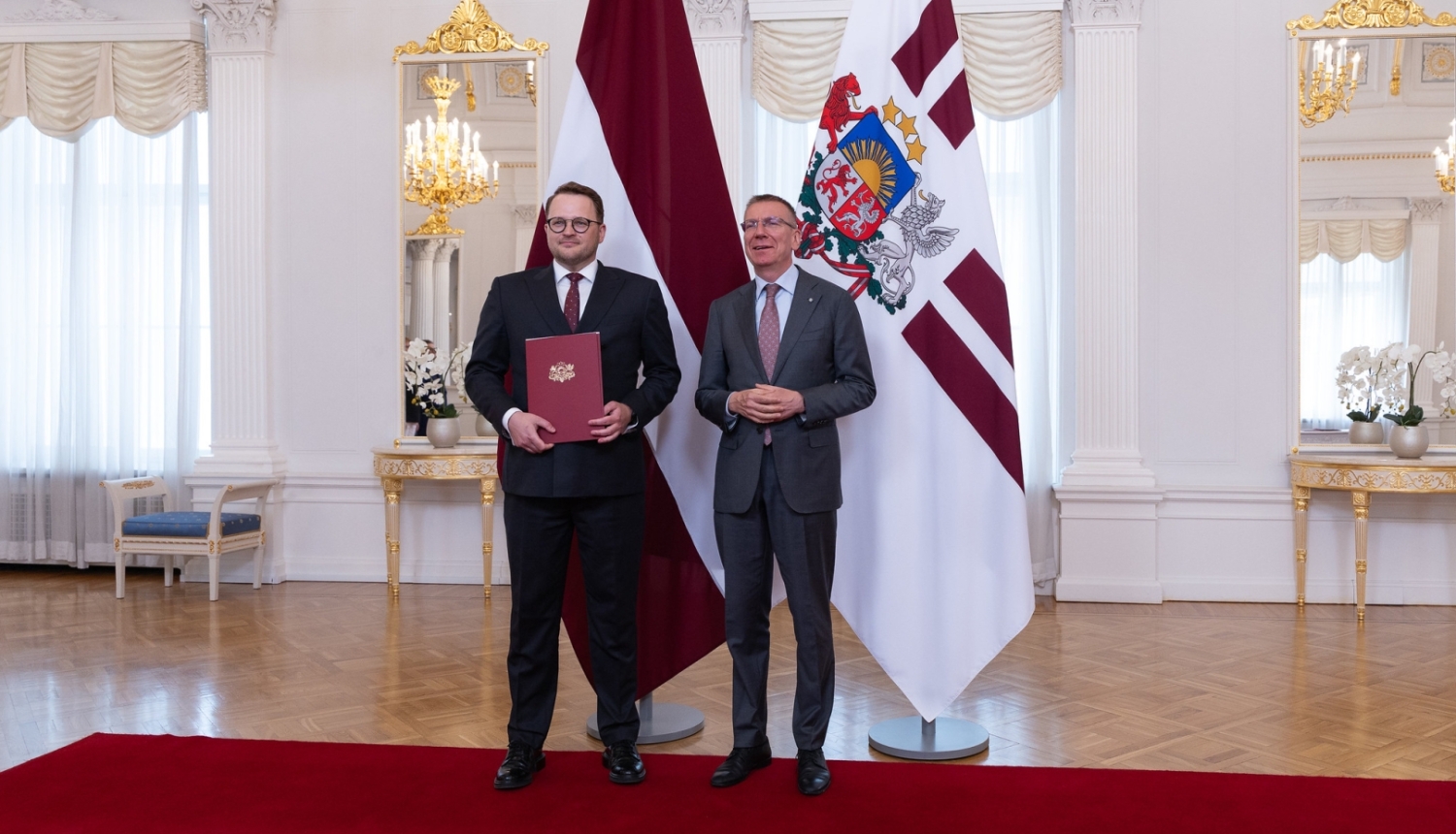 Vēstnieks Kaspars Krumholcs un Valsts prezidents Edgars Rinkēvičs