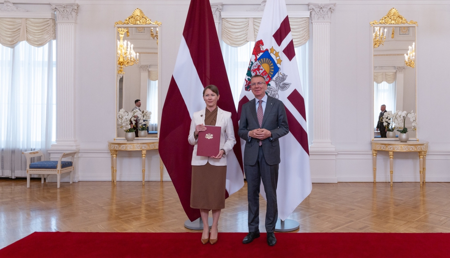 Vēstniece Katarina Plātere un Valsts prezidents Edgars Rinkēvičs
