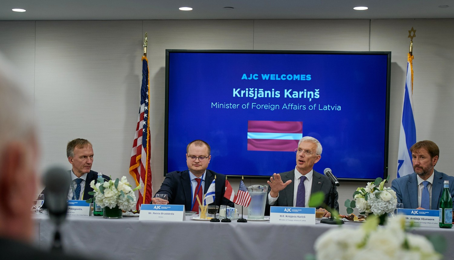 Krišjānis Kariņš tiekas ar ASV ebreju organizāciju pārstāvjiem
