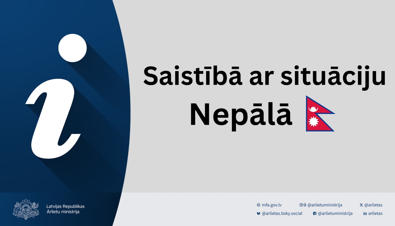 Saistībā ar situāciju Nepālā