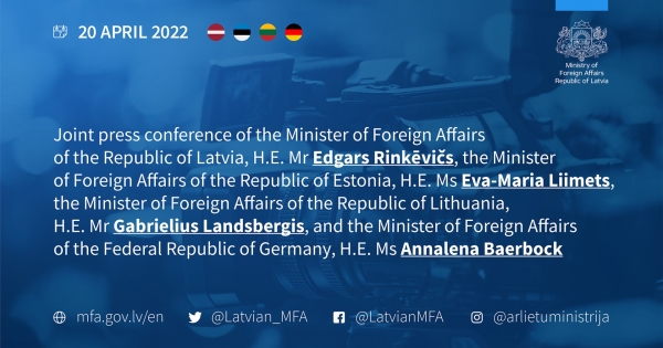 The Latvian Foreign Minister to welcome the Foreign Ministers of the Baltic States and Germany to Riga