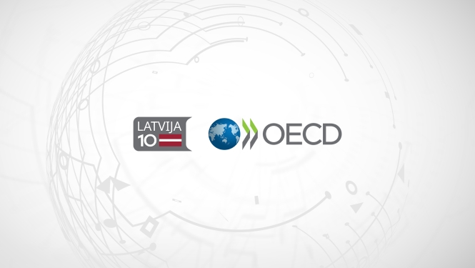 Latvija OECD 10 logotips