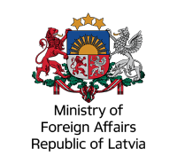 Colored coat of arms of the Ministry of Foreign Affairs on a transparent background