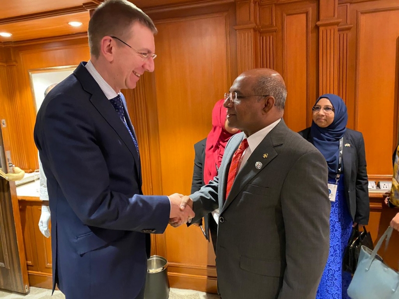 The Foreign Ministers of Latvia and the Maldives discuss opportunities for practical cooperation
