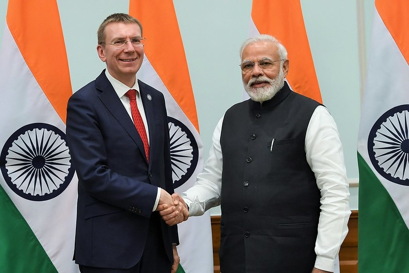 Latvian Foreign Minister meets with the Prime Minister of India