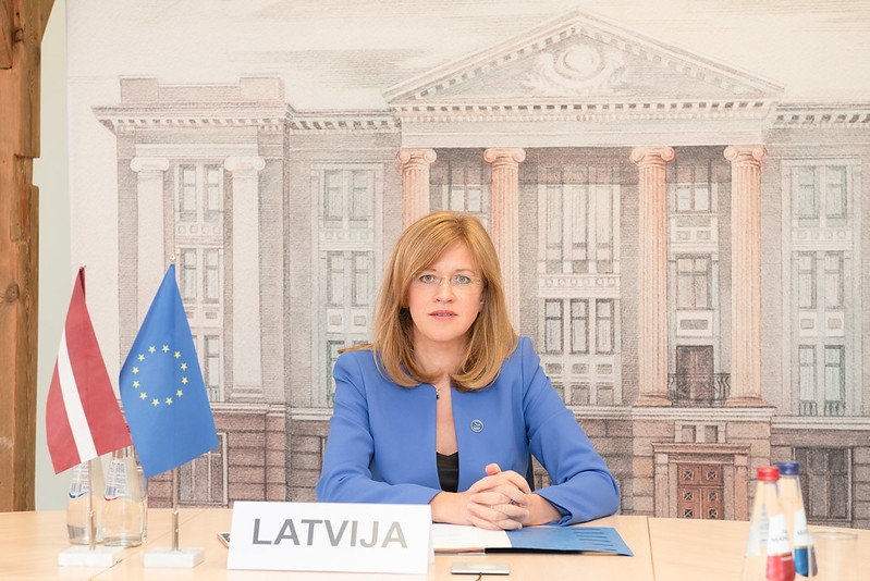 Zanda Kalniņa-Lukaševica underlines the need to ensure sufficient and fair EU funding for economic recovery