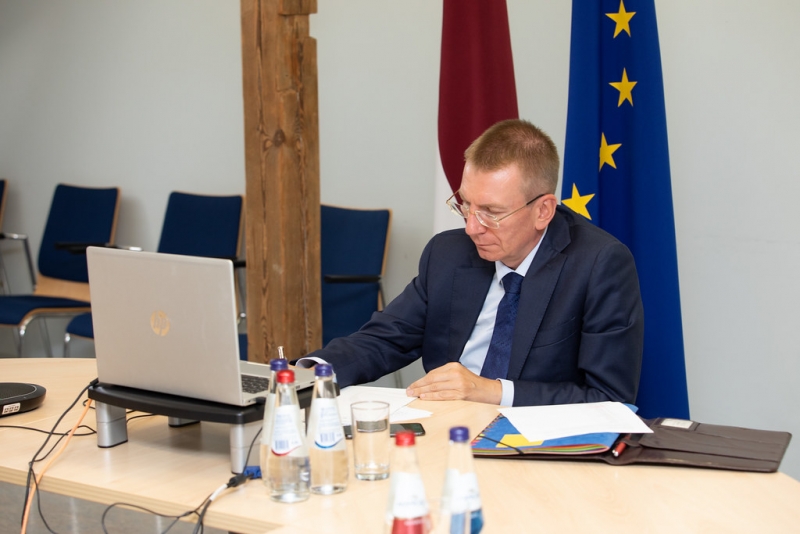 Edgars Rinkēvičs underlines the need for giving assistance to Belarusian civil society
