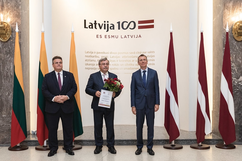 The Balts’ Award from the Latvian and Lithuanian Foreign Ministries goes to diplomat and linguist, Alberts Sarkanis