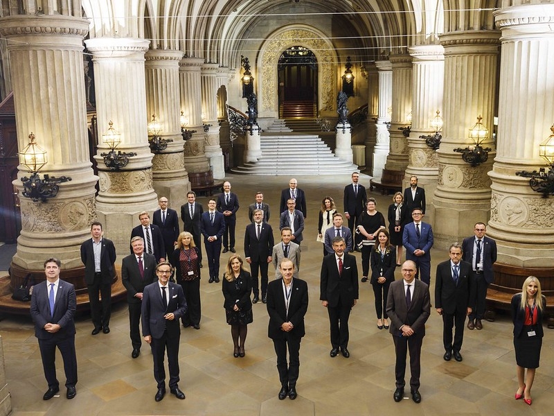 Under Secretary of State, Political Director Jānis Mažeiks takes part in a meeting of the EU Political Directors
