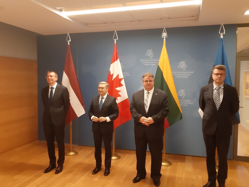 At the meeting of the Baltic and Canadian Foreign Ministers, Edgars Rinkēvičs underlines the importance of transatlantic partnership for European and global security