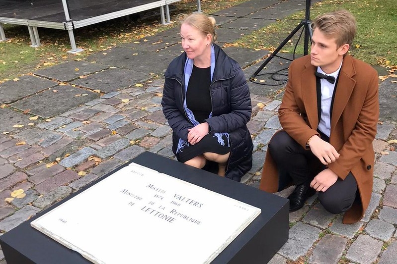 Memorial plaque for diplomat Miķelis Valters now in the care of Liepāja Museum