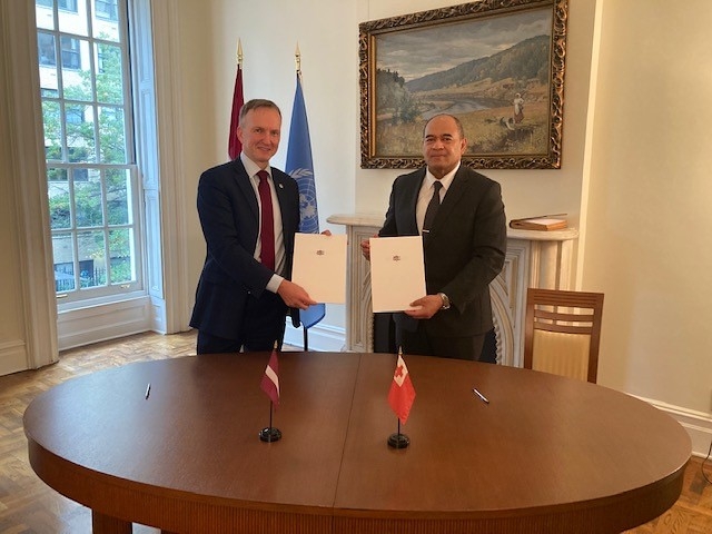 Latvia establishes diplomatic relations with the Kingdom of Tonga