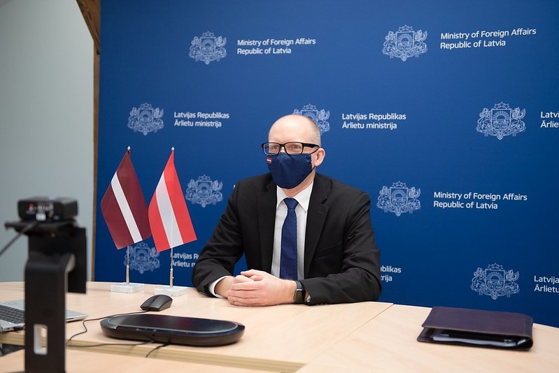 State Secretary Andris Pelšs meets with the new Austrian Ambassador to Latvia