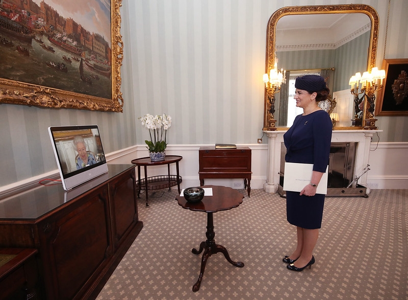 Ambassador Ivita Burmistre presents letters of credence to Queen Elizabeth II