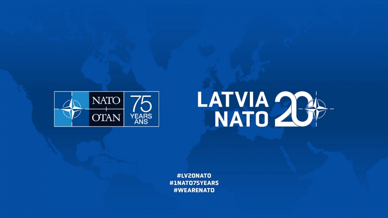 NATO 75 years Latvia NATO 20 years
