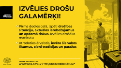 Ceļo droši infografika