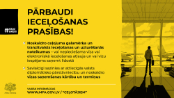 Ceļo droši infografika