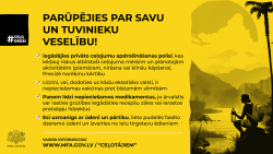 Ceļo droši infografika