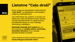 Ceļo droši infografika