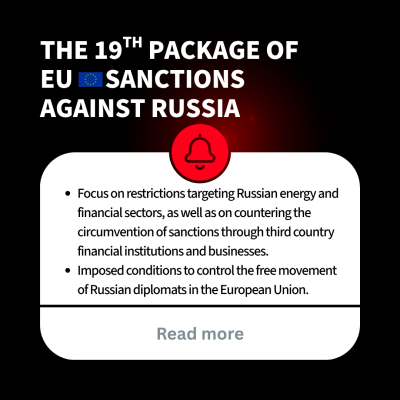 The 19th package of EU sanctions against Russia