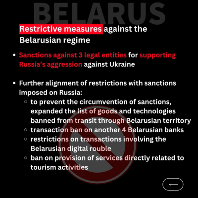 The 20th package of EU sanctions against Russia - part 10