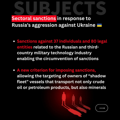The 20th package of EU sanctions against Russia - part 8