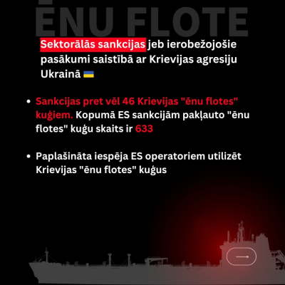 ES sankciju 20. kārta pret Krieviju - 2. daļa