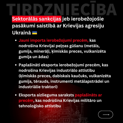 ES sankciju 20. kārta pret Krieviju - 6. daļa