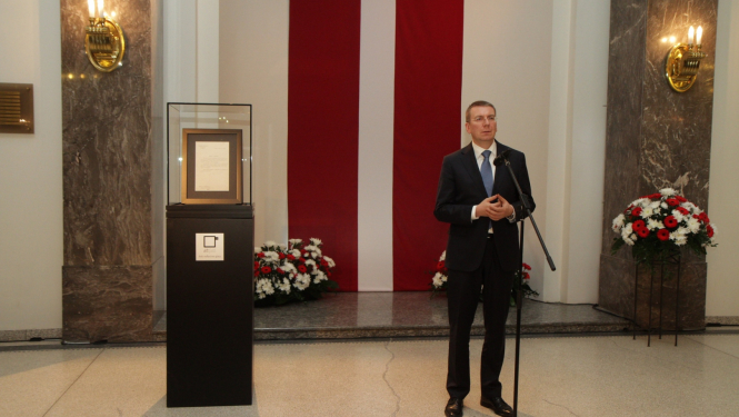Ārlietu ministrijā atzīmē Latvijas Republikas starptautiskās atzīšanas de iure 95. gadadienu
