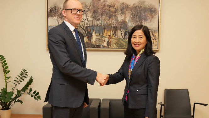 Ambassador of Vietnam arrives on a farewell visit
