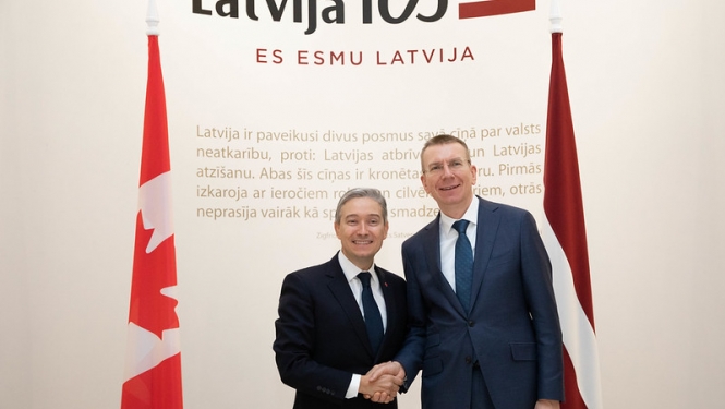 Edgars Rinkēvičs izceļ Kanādu kā spēcīgu solidaritātes piemēru