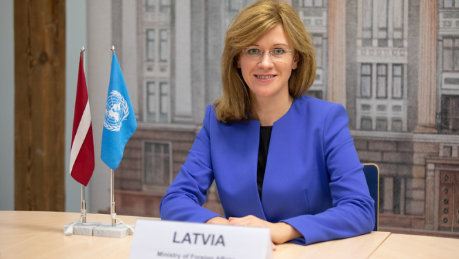The Parliamentary Secretary of the Foreign Ministry, Zanda Kalniņa-Lukaševica, pledges strong support for multilateralism