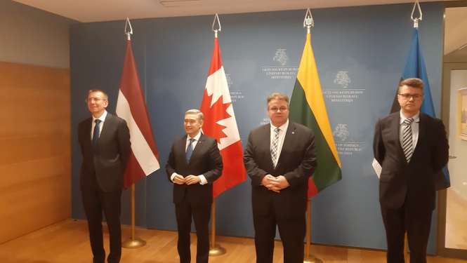 At the meeting of the Baltic and Canadian Foreign Ministers, Edgars Rinkēvičs underlines the importance of transatlantic partnership for European and global security