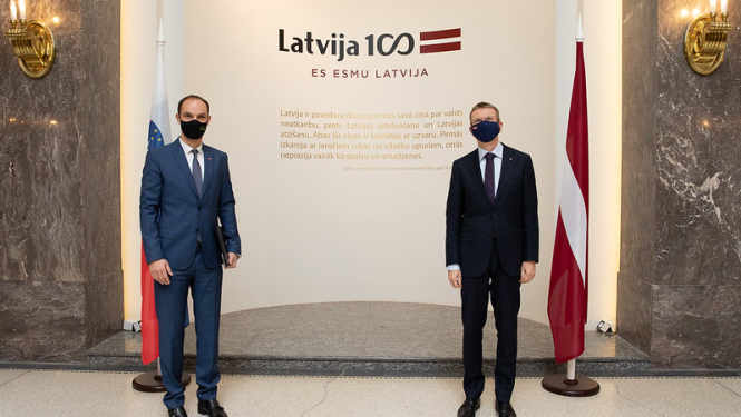 Edgars Rinkēvičs: Latvijai un Slovēnijai ir līdzīga izpratne par Eiropas Savienības aktualitātēm, starptautiskajiem un drošības politikas jautājumiem