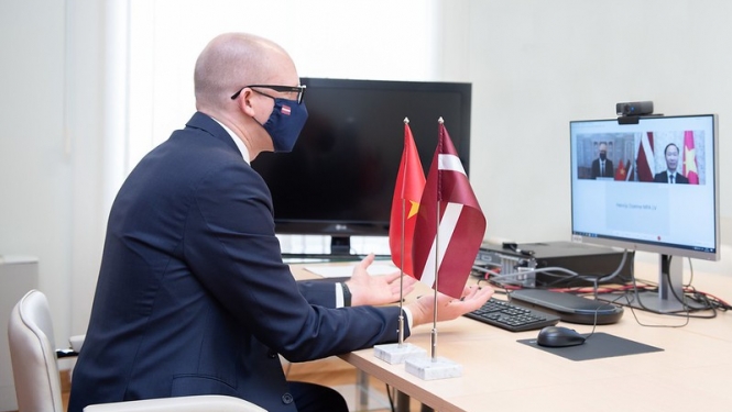 Ārlietu ministrijas valsts sekretāra Andra Pelša saruna ar Vjetnamas vēstnieku Fandanu Dionu